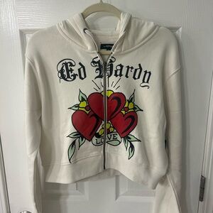 Ed Hardy - NWT Triple Hearts Hoodie